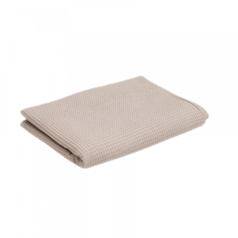 Waffle Pique Fabric 2 Meter Coupon Dark Beige