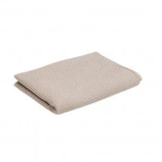 Vaffelvævet Stof 2 Meter Stofrester Mørk Beige