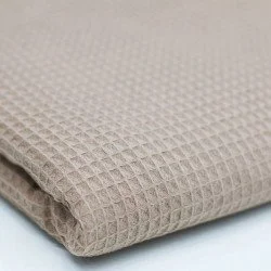 Waffle Pique Fabric 2 Meter Coupon Dark Beige