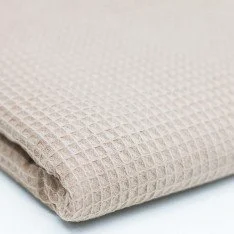 Vaffelvævet Stof 2 Meter Stofrester Lys Beige