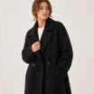 Spilśniona Dzianina Bouclé Czarny Boucle Fabric