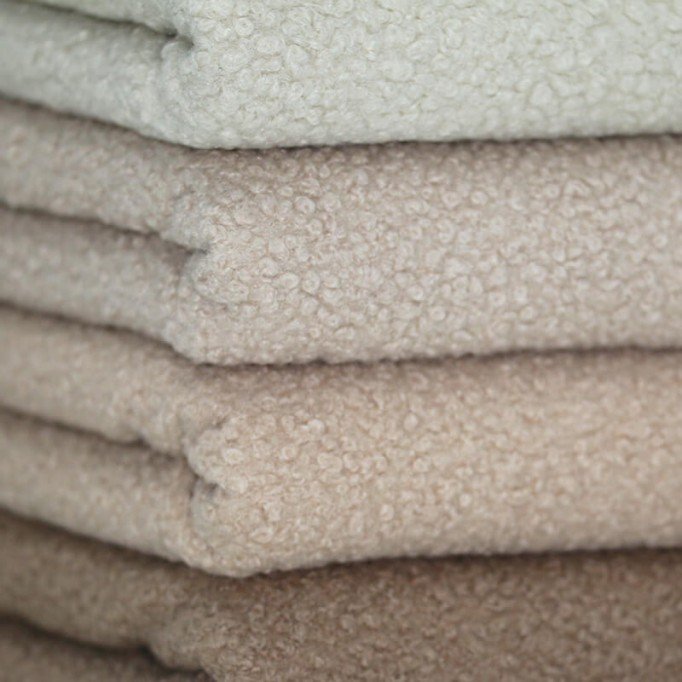 Boucle Stof Krøllet Sand Beige Boucle Stof Krøllet Lys Beige - (Boucle Stof (Metervare))