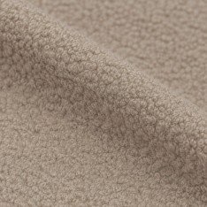 Boucle Stof Krøllet Mørk Beige