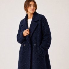 Boucle Stof Gekruld Marine Boucle Stof Gekruld Marine
