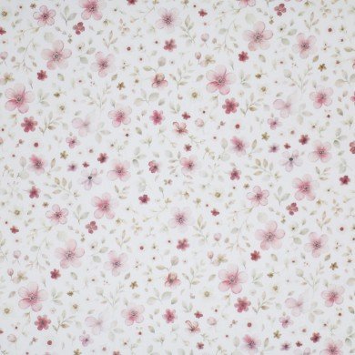Cotton Poplin Digital Print - Berry Flower Branches