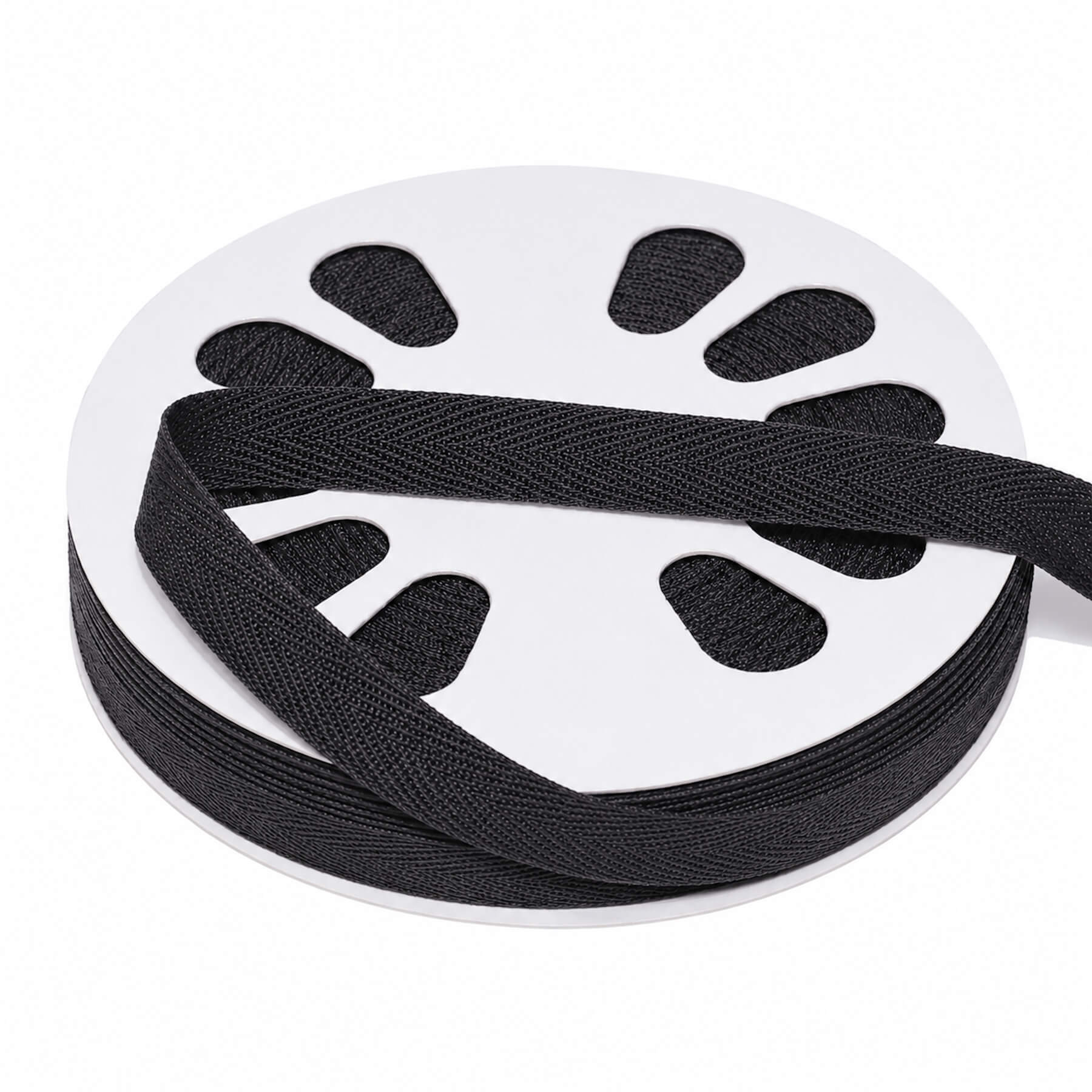 Keperband Katoen Zwart 15mm