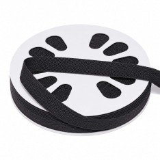 Köperband Baumwolle Schwarz 15mm 