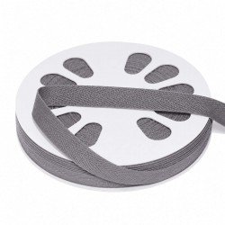 Köperband Baumwolle Dunkelgrau 15mm