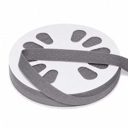 Nastro Twill Di Cotone Grigio Scuro 15mm