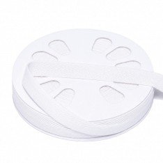 Köperband Baumwolle Weiß 15mm  