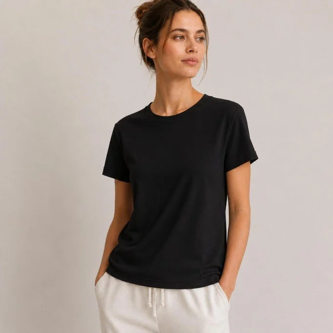 Tissu Interlock 100% Coton Noir Tissu Interlock 100% Coton Noir - (Tissu Interlock 100% Coton)