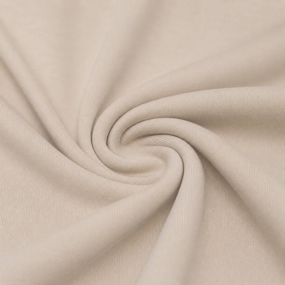 Interlock Jersey 100% Bomuld Lys Beige