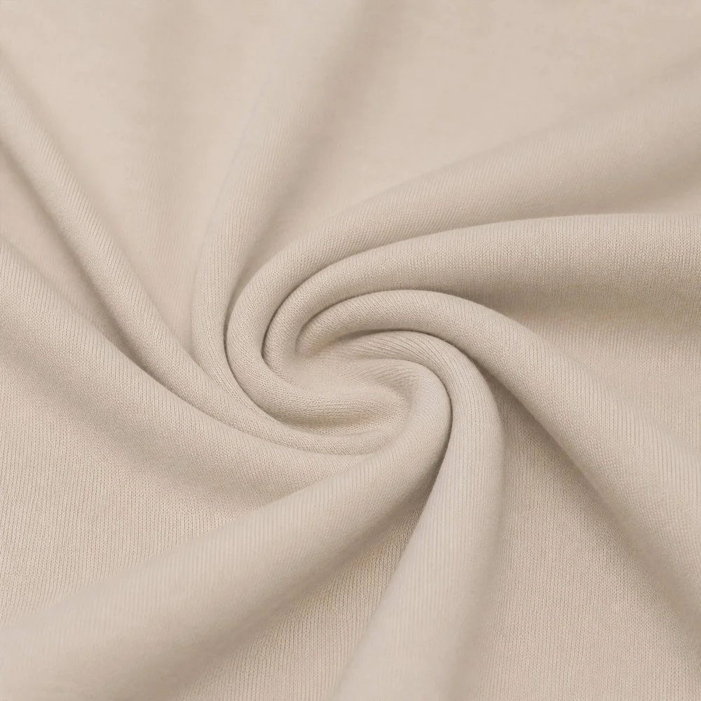Interlock Jersey Katoen Licht Beige