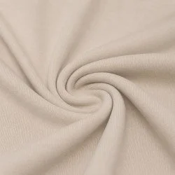 Interlock Jersey 100% Bomuld Lys Beige