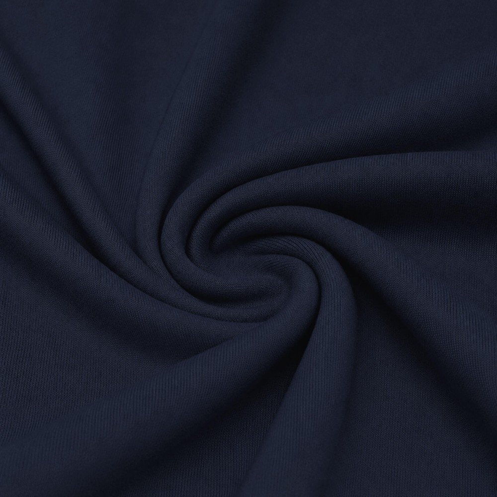 Interlock Jersey 100% Bomuld Navy Blå 