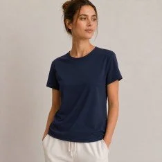 Interlock Jersey Di Cotone Marina