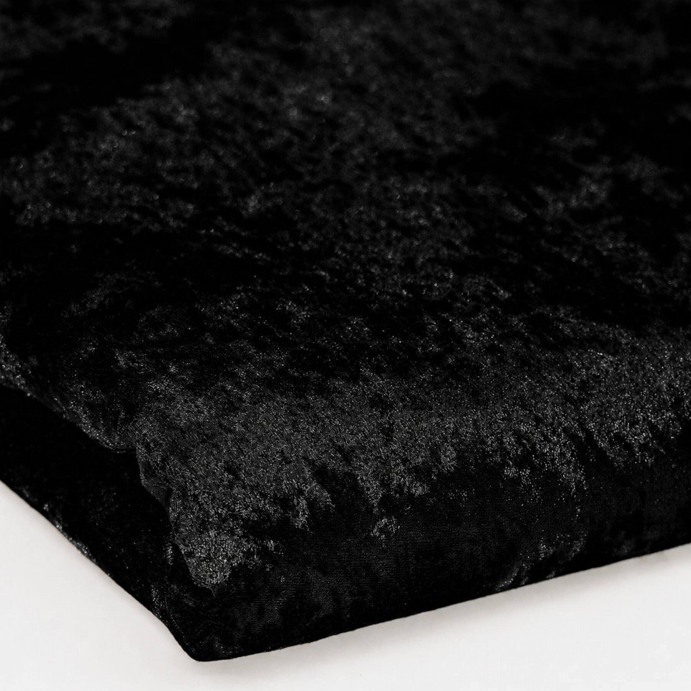 Panne Velvet Fabric 4 Meter Coupon Black Panne Velvet Fabric 4 Meter Coupon Black