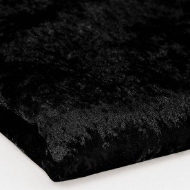 Tessuto Velluto Panné 4 Metri Resti Nero Tessuto Velluto Panné 4 Metri Resti Nero