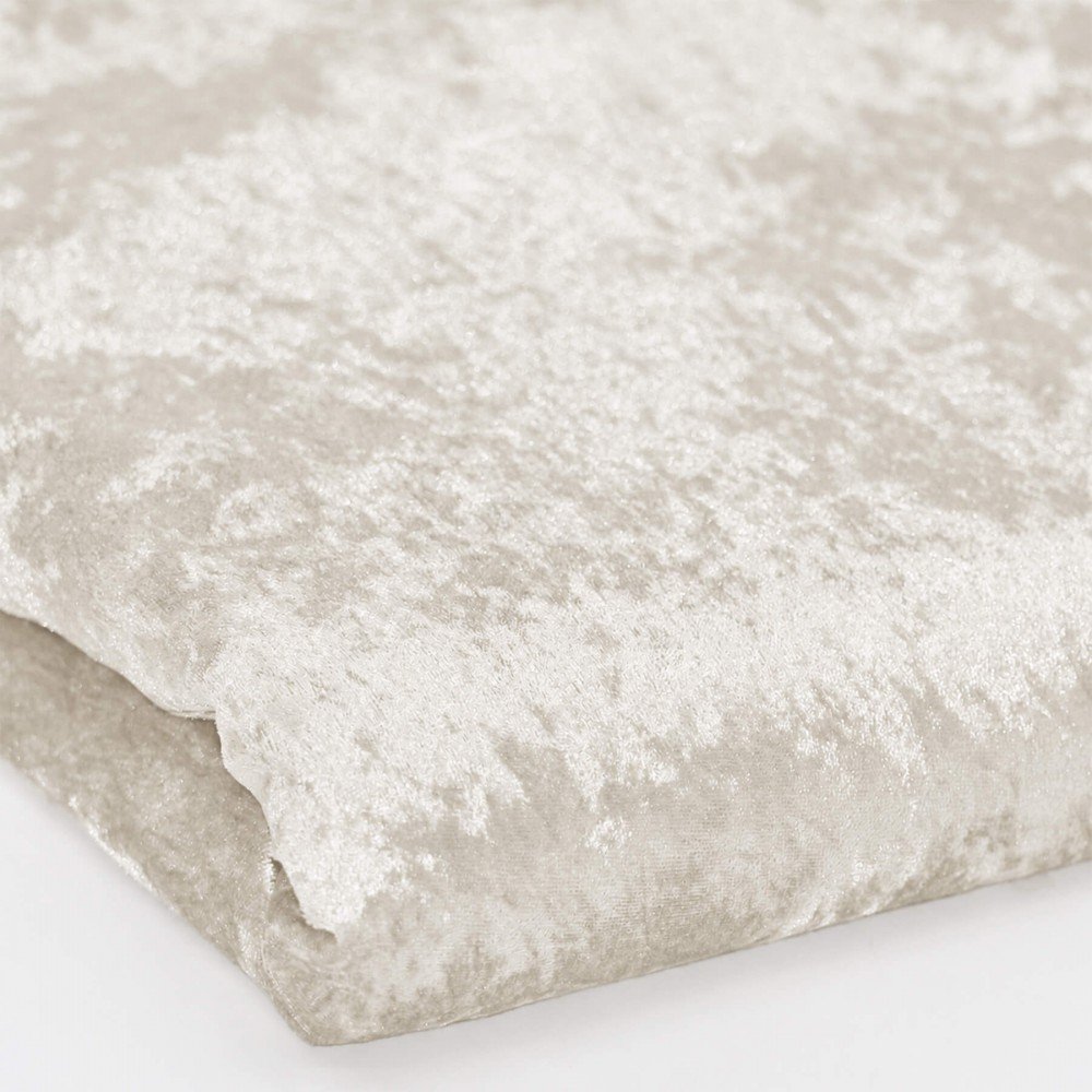 Panne Velvet Fabric 4 Meter Coupon Cream - (Cheap Fabrics)