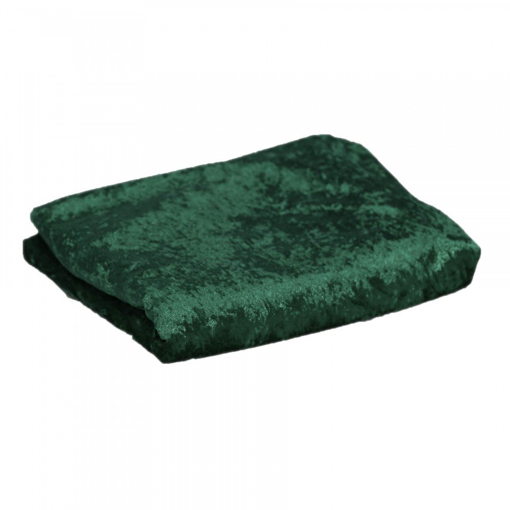 Panne Velvet Fabric 4 Meter Coupon Dark Green