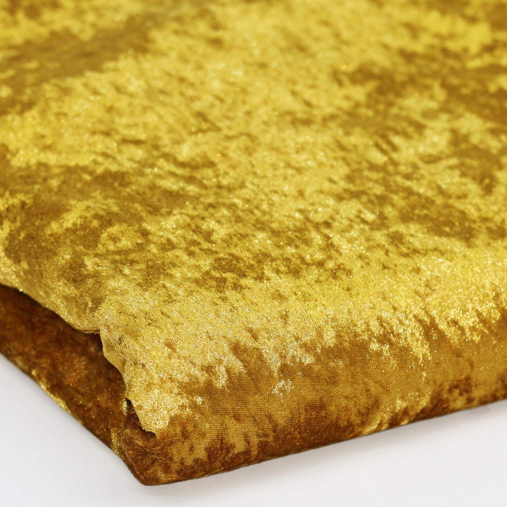 Panne Velvet Fabric 4 Meter Coupon Gold Panne Velvet Fabric 4 Meter Coupon Gold - (Cheap Fabrics)