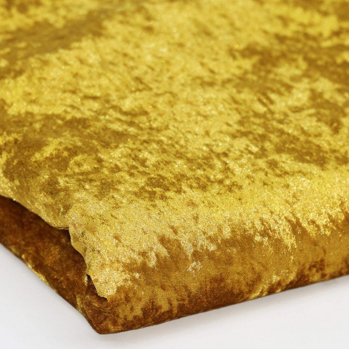 Tessuto Velluto Panné 4 Metri Resti Oro - (Tessuti e scampoli)