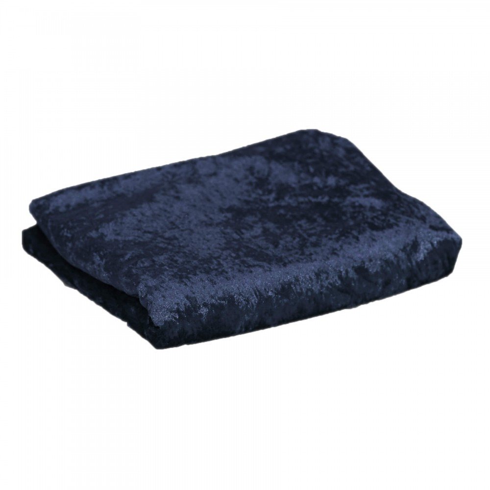 Panne Velvet Fabric 4 Meter Coupon Navy