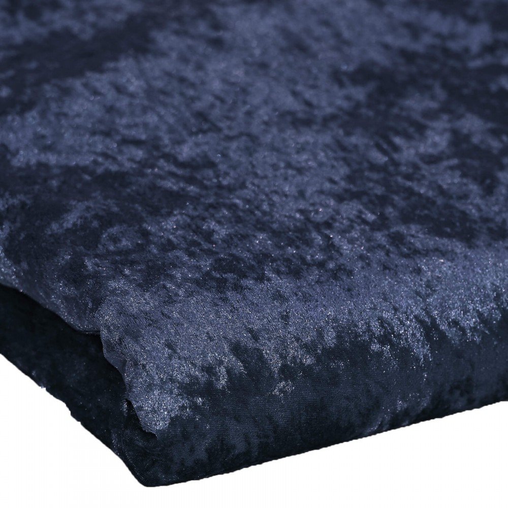 Panne Velvet Fabric 4 Metre Coupon Navy Panne Velvet Fabric 4 Meter Coupon Navy - (Cheap Fabrics)