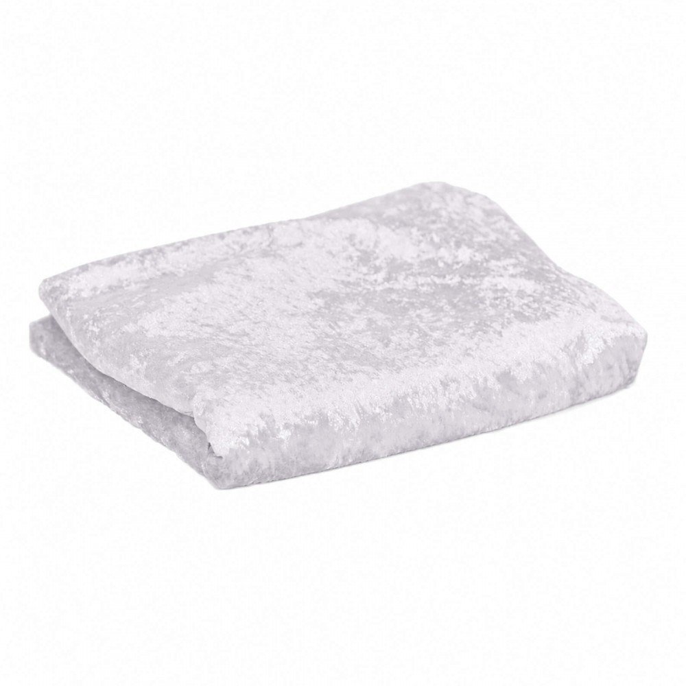 Panne Velvet Fabric 4 Meter Coupon White Panne Velvet Fabric 4 Meter Coupon White