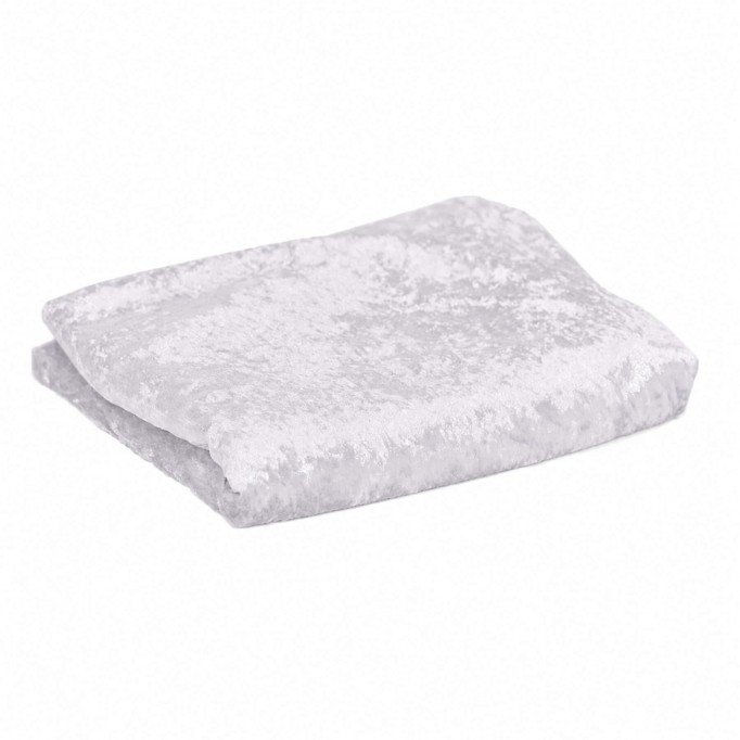 Velour De Panne Stof Coupon 4 Meter Wit - (Stoffen Goedkoop)
