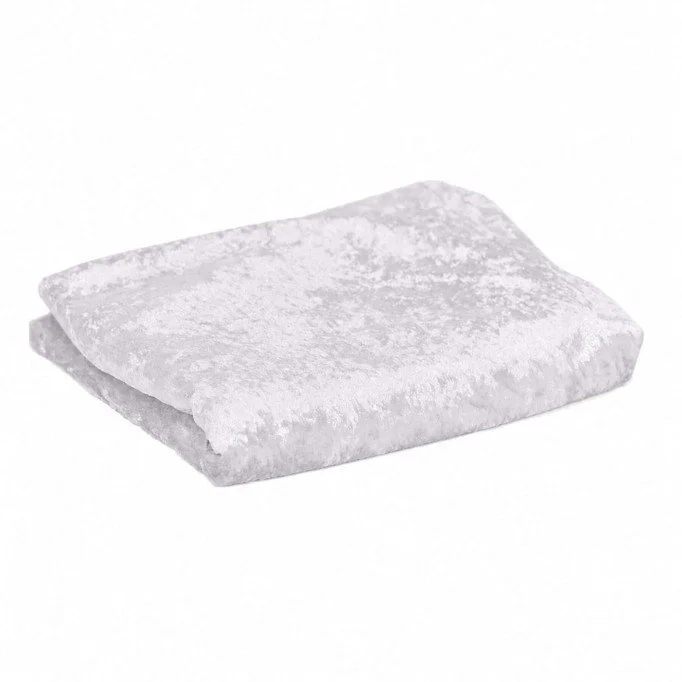 Panne Velvet Fabric 4 Meter Coupon White - (Cheap Fabrics)