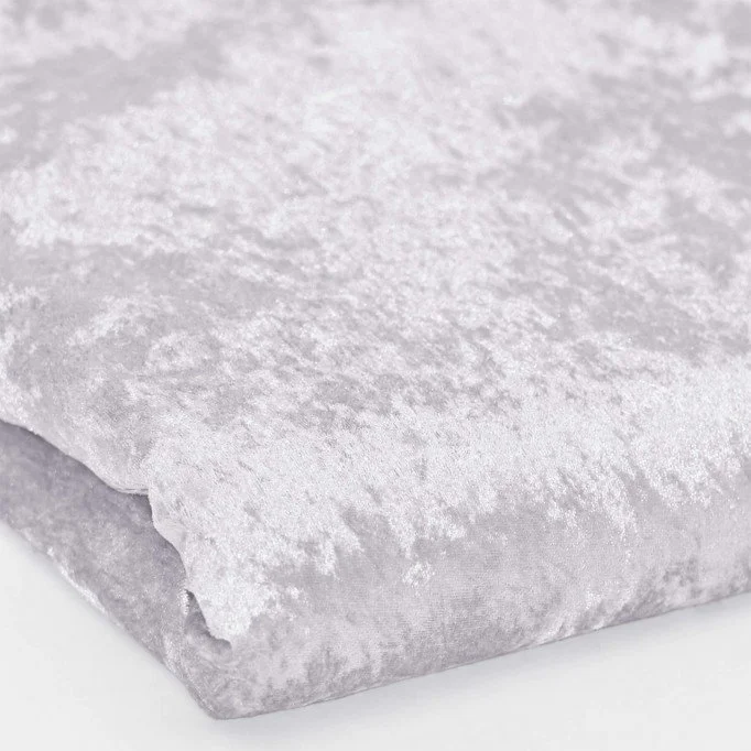 Panne Velvet Fabric 4 Meter Coupon White - (Cheap Fabrics)