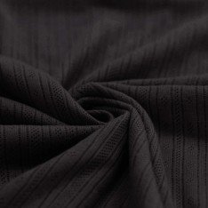 Tissu Jersey Pointoille (Rayures) Noir Tissu Jersey Pointoille (Rayures) Noir