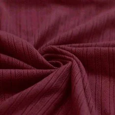 Tissu Jersey Pointoille (Rayures) Bordeaux