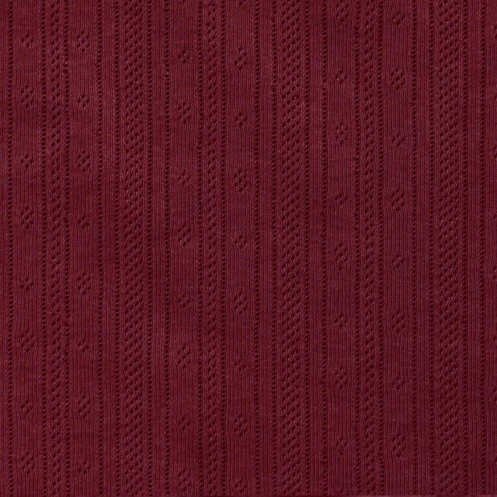 Pointoille Bomuldsjersey Stof (Striber) Bordeaux Pointoille Bomuldsjersey Stof (Striber) Bordeaux - (Jerseystoffer)