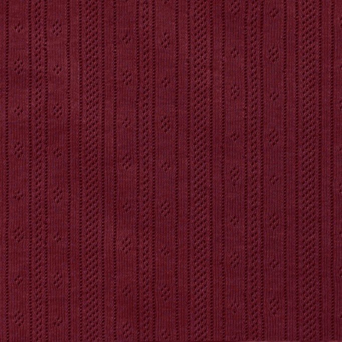 Tissu Jersey Pointelle Rayures Bordeaux Tissu Jersey Pointoille (Rayures) Bordeaux - (Tissus Jersey)