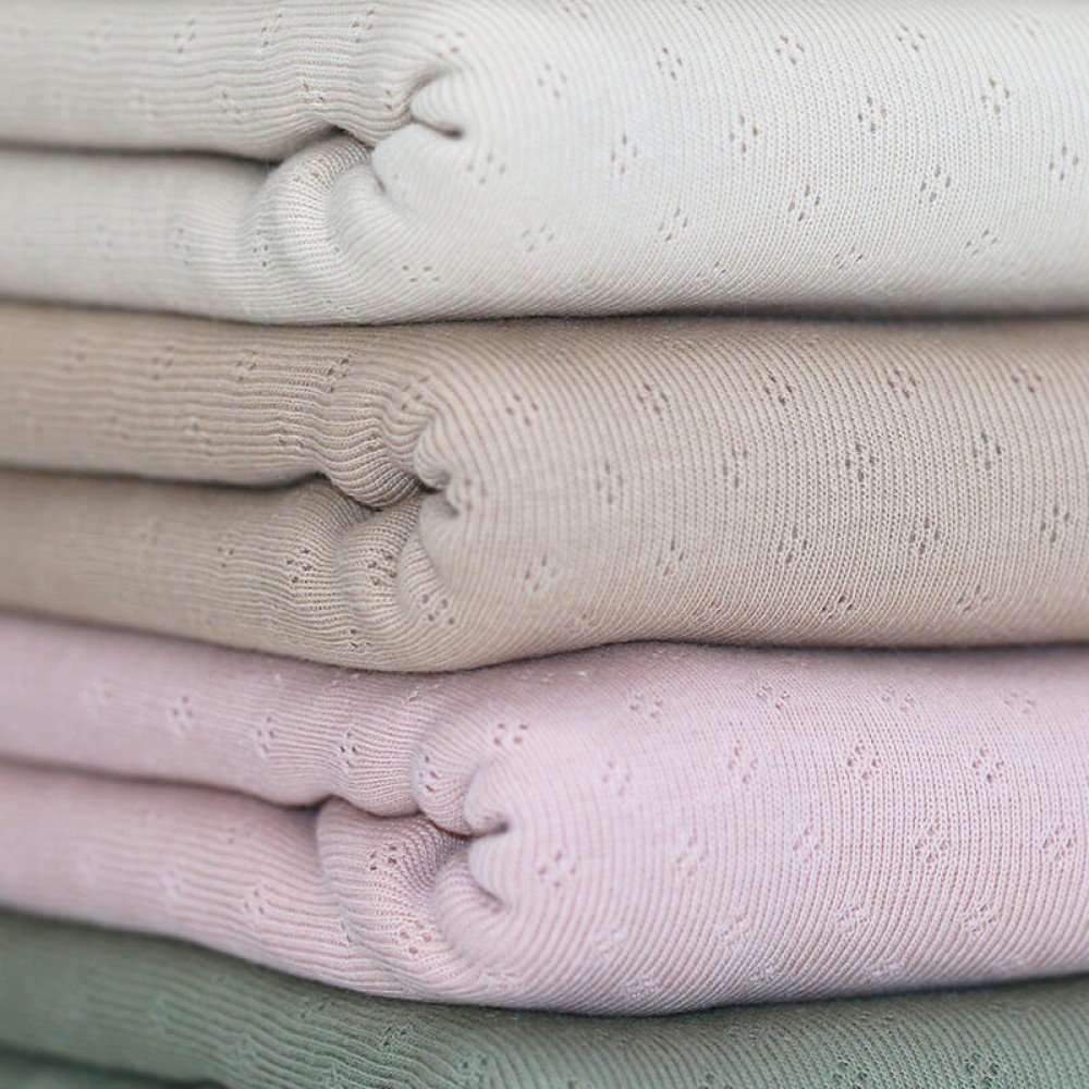 Pointelle Cotton Jersey Fabric (Mini) Cacao Pointelle Cotton Jersey Fabric (Mini) Cacao - (Jersey Fabrics)