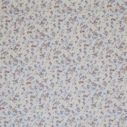 Poplin Katoen Digitale Print - Blauwe Minibloemen