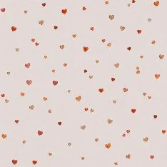 Cotton Poplin Digital Print - Confetti Hearts Beige Cotton Poplin Digital Print - Confetti Hearts Beige
