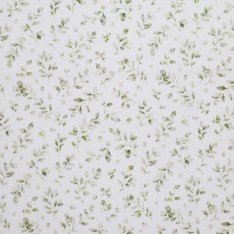 Cotton Poplin Digital Print - Dusty Green Leaves Cotton Poplin Digital Print - Dusty Green Leaves