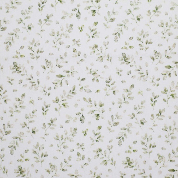 Cotton Poplin Digital Print - Dusty Green Leaves Cotton Poplin Digital Print - Dusty Green Leaves - (Cotton Poplin Printed)
