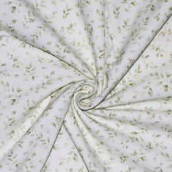 Cotton Poplin Digital Print - Dusty Green Leaves Cotton Poplin Digital Print - Dusty Green Leaves