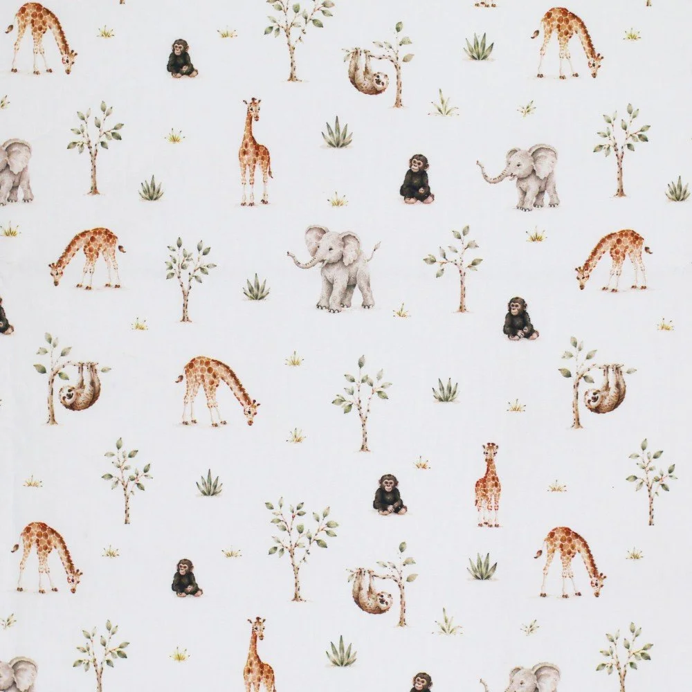 Cotton Poplin Digital Print - Jungle Animals Cotton Poplin Digital Print - Jungle Animals - (Cotton Poplin Printed)