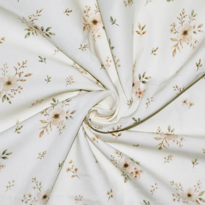 Poplin Katoen Digitale Print - Naturel Bloemenboeket Poplin Katoen Digitale Print - Naturel Bloemenboeket - (Katoenen Poplin Bedrukt )