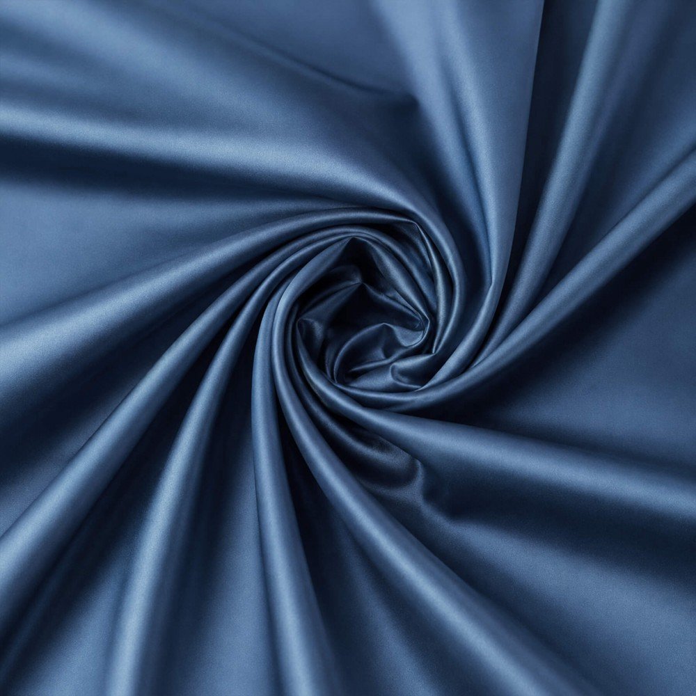 Poplin Satin Cotton Fabric Dark Jeans