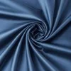 Tessuto Popeline di Cotone Raso Jeans Scuro
