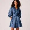 Tessuto Popeline di Cotone Raso Jeans Scuro - (Deco Tessuti)