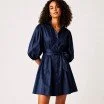 Baumwoll Satin Poplin Stoff Marine Baumwoll Satin Poplin Stoff Marine - (Dekostoffe)