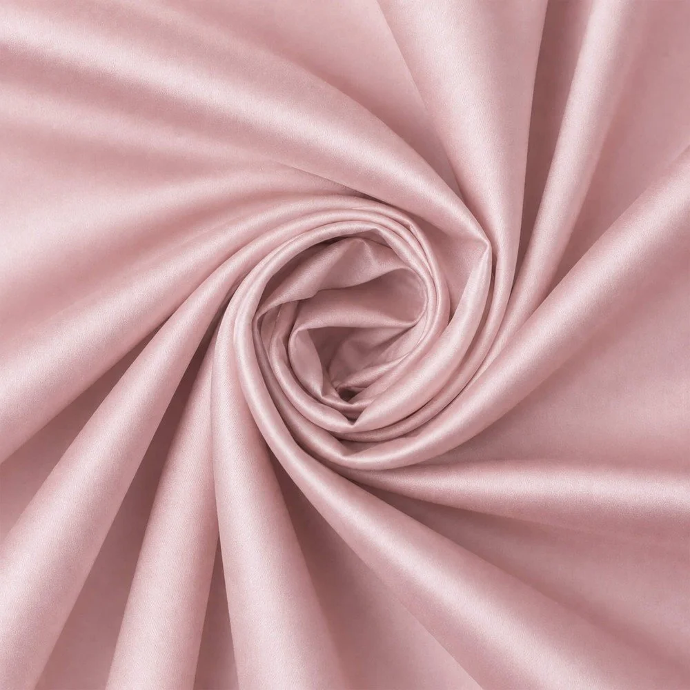 Tessuto Popeline di Cotone Raso Rosa Antico