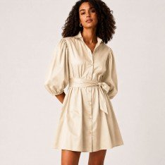 Bomuld Satin Poplin Stof Ubleget Natur Bomuld Satin Poplin Stof Ubleget Natur